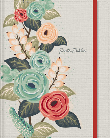 RVR60, Santa Biblia, Edición para notas, Tapa dura/tela, Floral, Cierre elástico: Reflexiona, escribe o crea arte junto a tus versículos favoritos RVR 1960- Reina Valera 1960 9780829775877