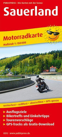 Sauerland, motorcycle map 1:150,000 9783747302521