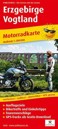 Erzgebirge - Vogtland, motorcycle map 1:200,000 9783747303436
