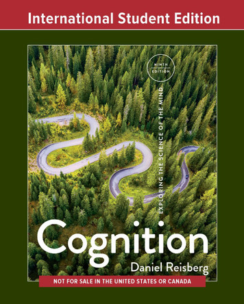 Cognition: Exploring the Science of the Mind by Daniel Reisberg 9781324114901
