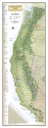 Pacific Crest Trail, Laminated: Wall Maps History & Nature by National Geographic Maps 9781597755832