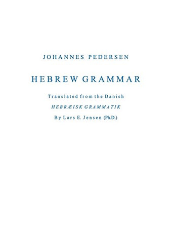 Hebrew Grammar by Lars E Jensen 9781929496006