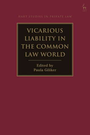 Vicarious Liability in the Common Law World by Professor Paula Giliker 9781509963331