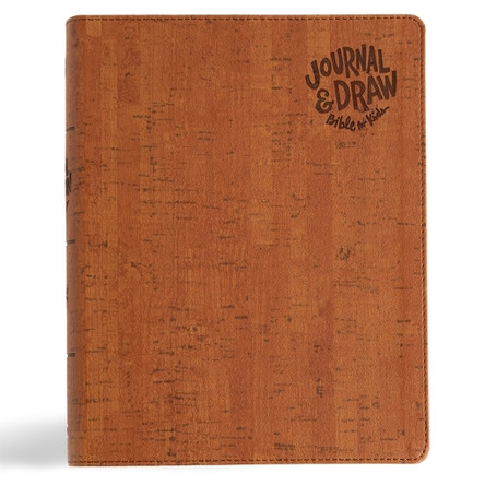CSB Journal and Draw Bible for Kids, Brown Cork Leathertouch by Csb Bibles by Holman 9798384523659