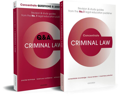 Criminal Law Revision Concentrate Pack: Law Revision and Study Guide by Jonathan Herring 9780192859662