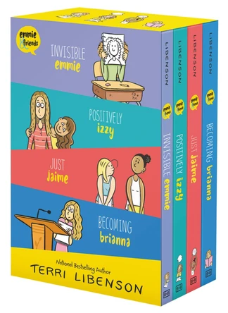 Emmie & Friends 4-Book Box Set: Invisible Emmie, Positively Izzy, Just Jaime, Becoming Brianna by Terri Libenson 9780063054547
