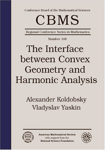 The Interface Between Convex Geometry and Harmonic Analysis 9780821844564