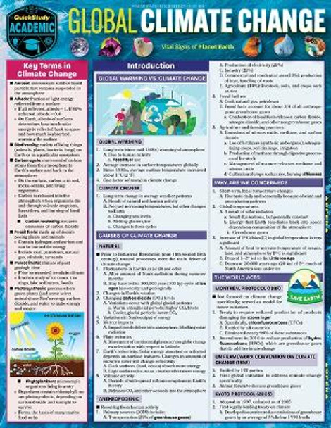 Global Climate Change: A Quickstudy Laminated Reference Guide by Jane Gardner