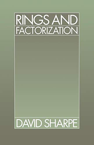 Rings and Factorization by David Sharpe 9780521337182