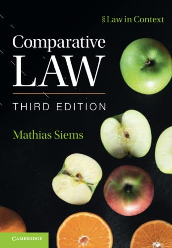 Comparative Law by Mathias Siems 9781108744058