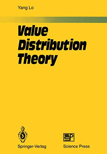 Value Distribution Theory by Yang Lo 9783662029176