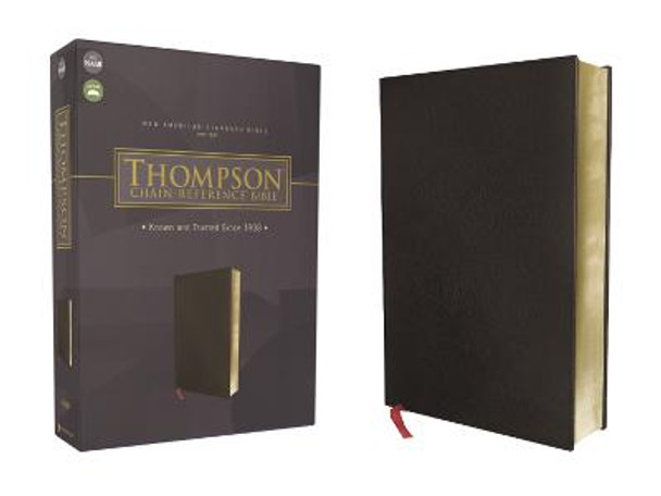 NASB, Thompson Chain-Reference Bible, Bonded Leather, Black, Red Letter, 1977 Text by Dr. Frank Charles Thompson