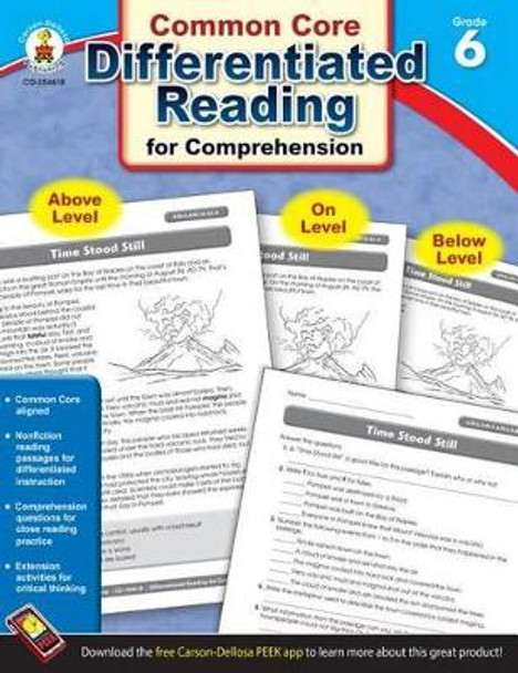 Common Core Differentiated Reading for Comprehension, Grade 6 by Carson-Dellosa Publishing