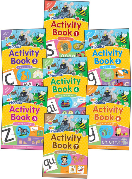 Jolly Phonics Activity Books 1-7: in Precursive Letters (British English edition) by Sara Wernham
