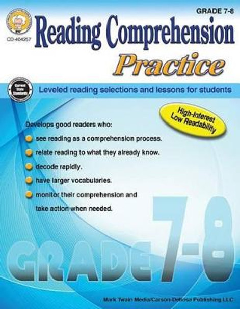 Reading Comprehension Practice, Grades 7-8 by Janet P Sitter