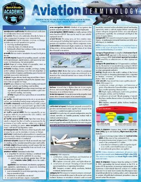 Aviation Terminology: A Quickstudy Laminated Reference Guide by Terry Stafford