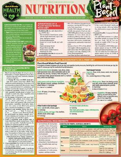 Nutrition - Plant Based Whole Food Diet: A Quickstudy Laminated Reference Guide by PH D Kathleen Grathwol