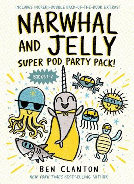 Narwhal and Jelly: Super Pod Party Pack! (Paperback books 1 & 2) by Ben Clanton 9781774883730