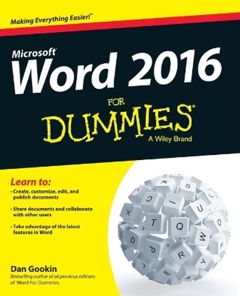 Word 2016 For Dummies Dan Gookin (Coeur d'Alene, Idaho) 9781119076896