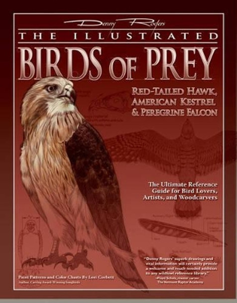 The Illustrated Birds of Prey: Red Tailed Hawk, American Kestrel and Peregrine Falcon by Denny Rogers