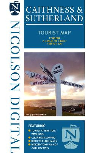 Nicolson Caithness & Sutherland Tourist Map by Val Fry