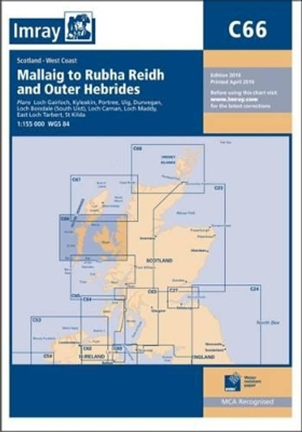 Imray Chart C66: Mallaig to Rudha Reidh and Outer Hebrides by Imray 9781846237478