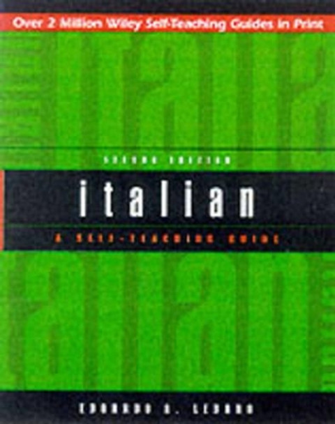 Italian: A Self-Teaching Guide by Edoardo A. Lebano 9780471359616