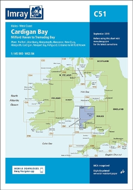 Imray Chart C51 Cardigan Bay: Milford Haven to Tremadog Bay: 2023 by Imray 9781786794970