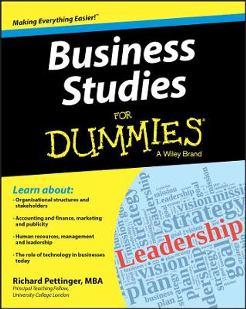 Business Studies For Dummies Richard Pettinger 9781118348116 Business Studies For Dummies Richard Pettinger 9781118348116