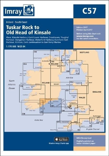 Imray Chart C57: Tuskar Rock to Old Head of Kinsale by Imray 9781846238758