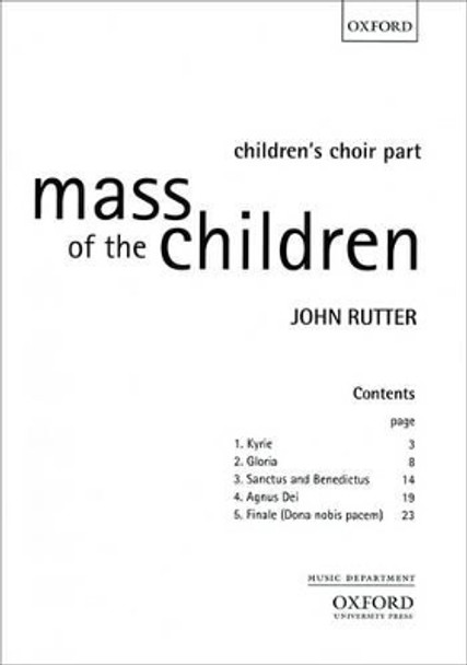 Mass of the Children by John Rutter 9780193380950