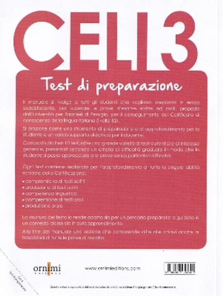 Celi 3 - Test di preparazione + online audio. B2: 2022 by Maria Angela Cernigliaro 9786188458642