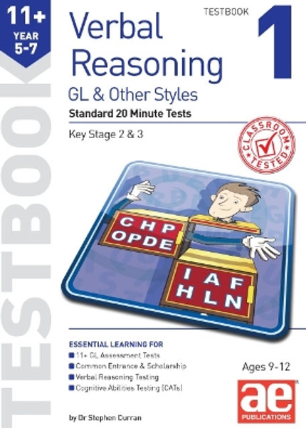 11+ Verbal Reasoning Year 5-7 GL & Other Styles Testbook 1: Standard 20 Minute Tests by Stephen C. Curran 9781911553656