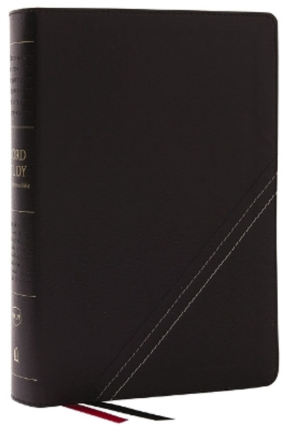 NKJV, Word Study Reference Bible, Bonded Leather, Black, Red Letter, Thumb Indexed, Comfort Print: 2,000 Keywords that Unlock the Meaning of the Bible by Thomas Nelson 9780785292876