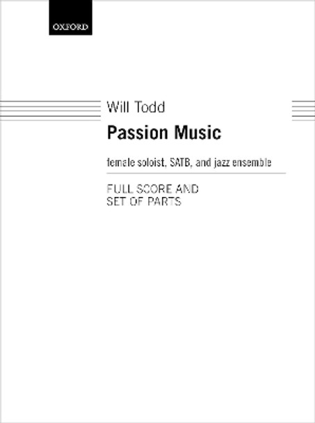 Passion Music by Will Todd 9780193525658