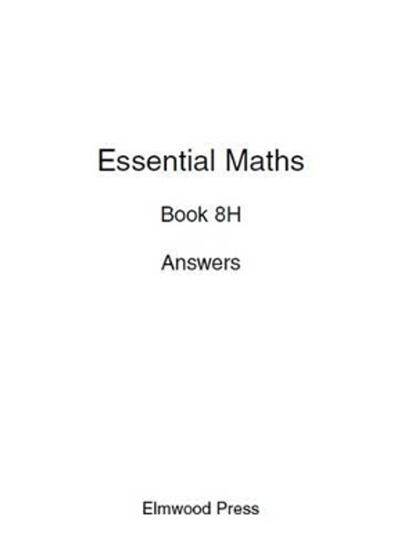 Essential Maths Book 8H Answers by David Rayner 9781902214856