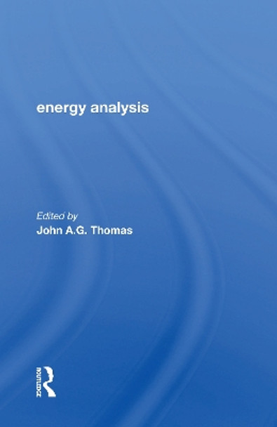 Energy Analysis/h by Roger D K Thomas 9780367171940