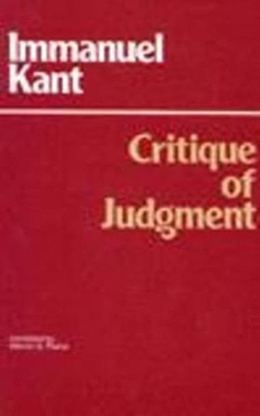 Critique of Judgment by Immanuel Kant 9780872200265