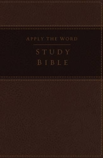 NKJV, Apply the Word Study Bible, Large Print, Leathersoft, Brown, Red Letter Edition: Live in His Steps by Zondervan 9780718084073