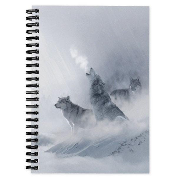 White Wolf Spiral Notebook, College Ruled: Lined Student Exercise Composition Book by Enchanted Willow 9781959106111