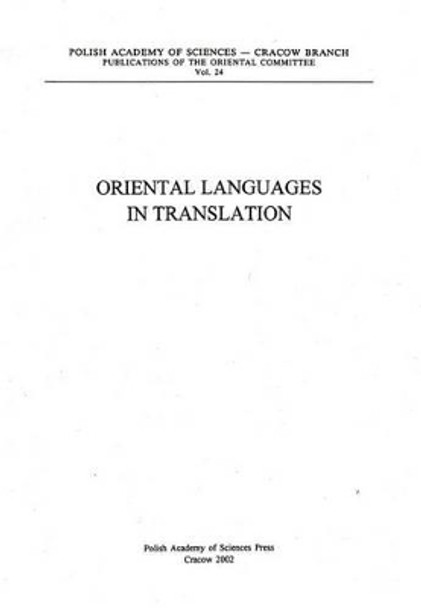 Oriental Languages in Translation by Archeobooks 9788388549502