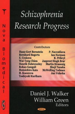 Schizophrenia Research Progress by Daniel J. Walker 9781604566376