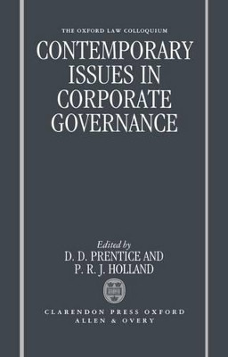 Contemporary Issues in Corporate Governance by D. D. Prentice 9780198258599
