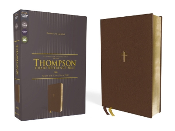 NASB, Thompson Chain-Reference Bible, Leathersoft, Brown, 1995 Text, Red Letter, Comfort Print by Dr. Frank Charles Thompson 9780310459682