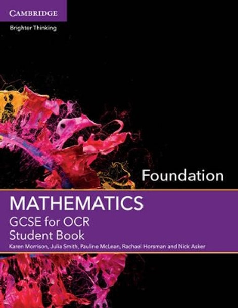 GCSE Mathematics for OCR Foundation Student Book by Karen Morrison 9781107448094