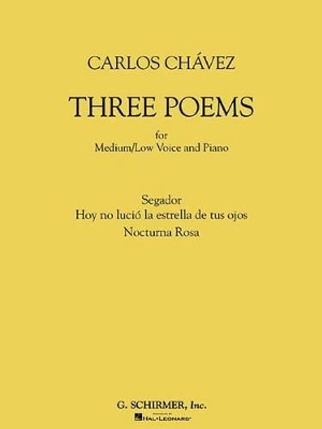 Three Poems by Carlos Chavez 9780634065385