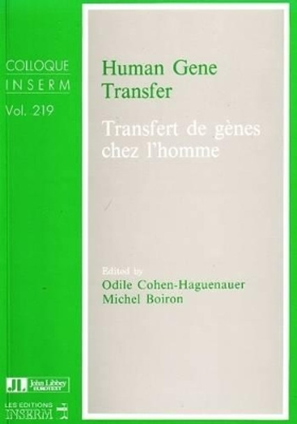 Human Gene Transfer by Odile Cohen-Haguenauer 9780861963010