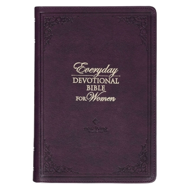 NLT Holy Bible Everyday Devotional Bible for Women New Living Translation, Vegan Leather, Purple Debossed by Christian Art Gifts 9781639524174