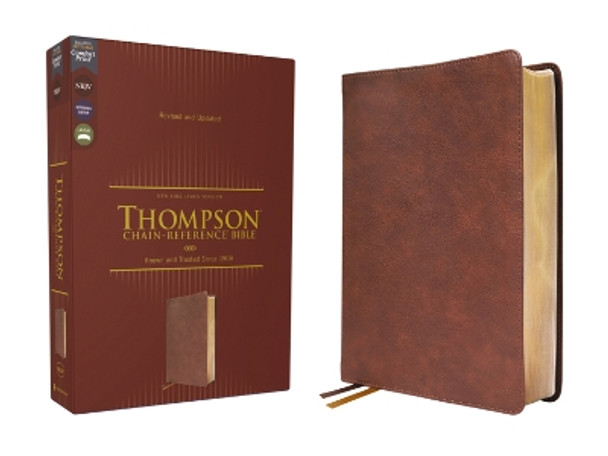 NKJV, Thompson Chain-Reference Bible, Leathersoft, Brown, Red Letter, Comfort Print by Dr. Frank Charles Thompson 9780310459484