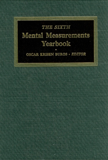 The Sixth Mental Measurements Yearbook by Buros Center for Testing 9780910674065